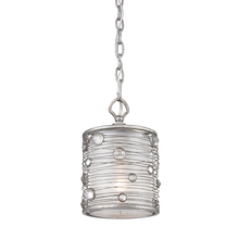  1993-M1L PS - Joia Mini Pendant in Peruvian Silver with Sterling Mist Shade